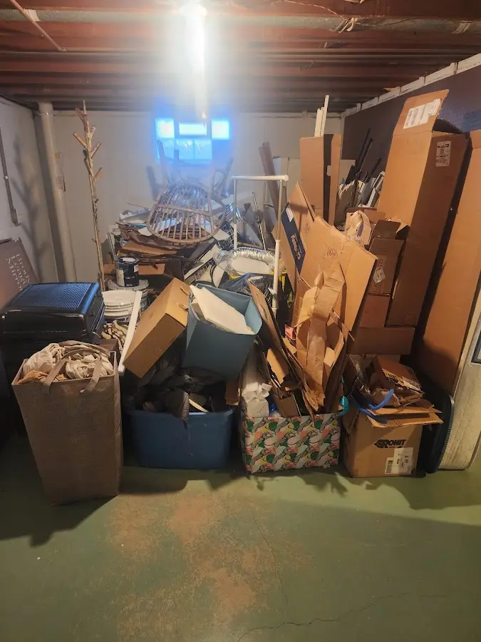 Roll-off dumpster container at job site for Roll Off Dumpster Rental in Glendale